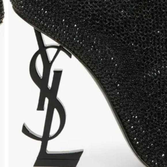 YSL OPYUM Crystal Strauss Pointed Toe Bootie - Picture 4 of 6